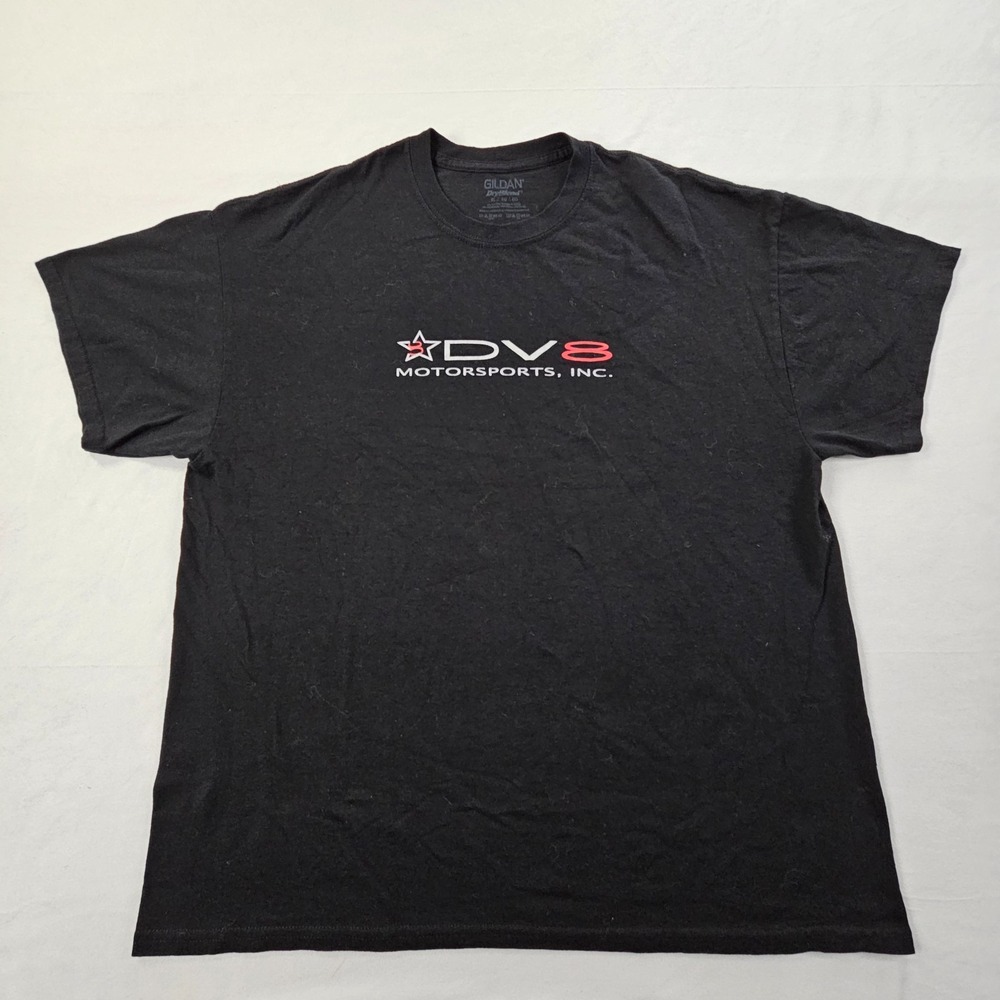 DV8 Motorsports Inc Black Short Sleeve Cotton Blend T-Shirt Men's XL